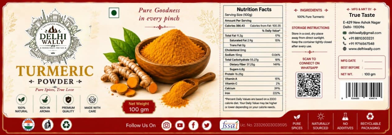 Turmeric Powder 100g packaging